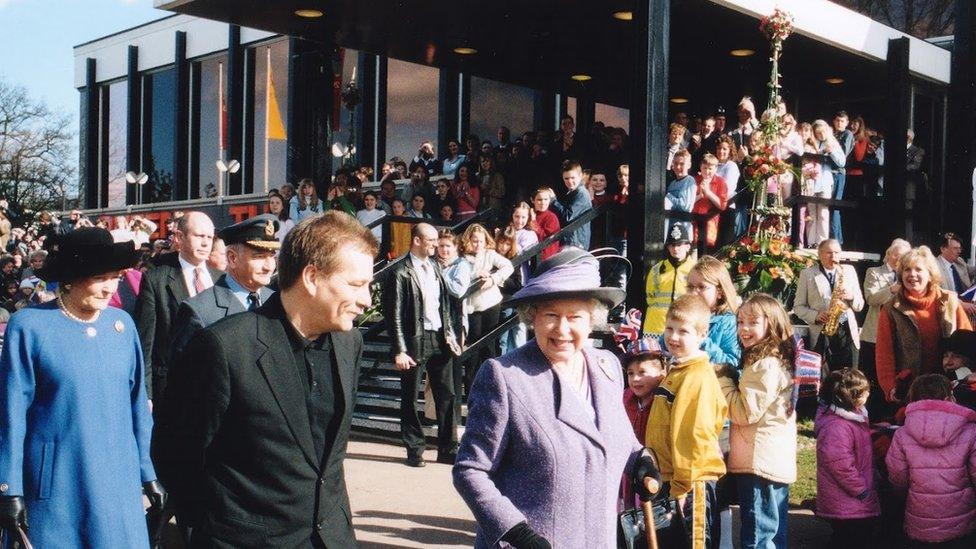 The Queen visits The Queens Theatre in Hornchurch