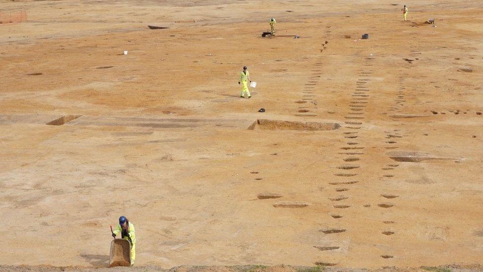 Archaeologists at the site