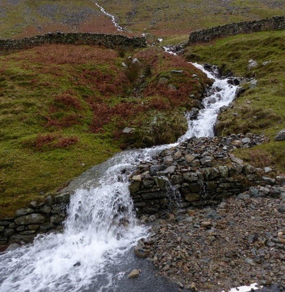 Drainage problems at Kirkstone Pass, Cumbria