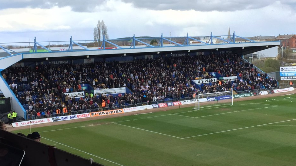 Notts County fans at Mansfield Town