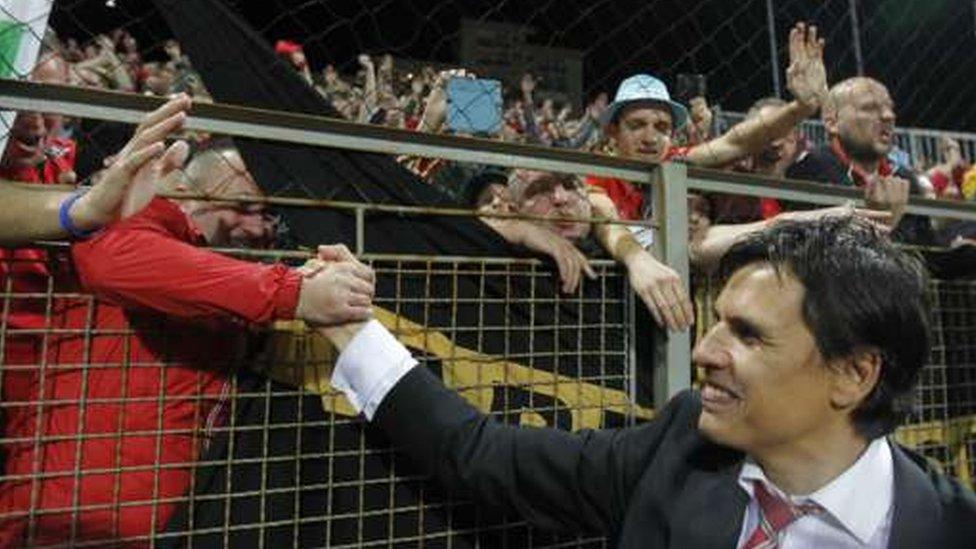 Chris Coleman in Zenica