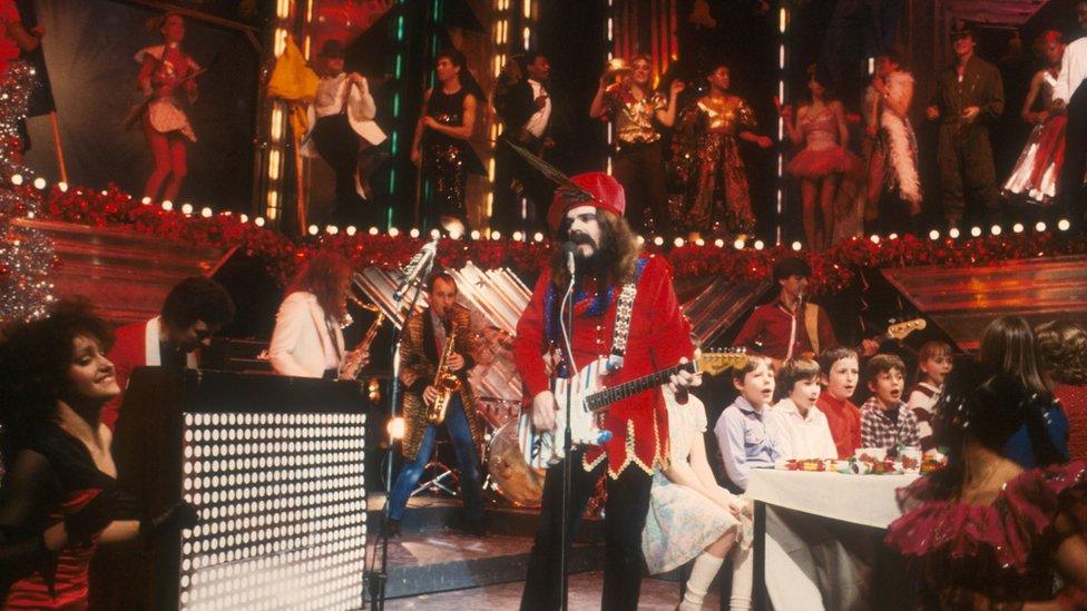 Wizzard performing on Top of the Pops in the 1970's