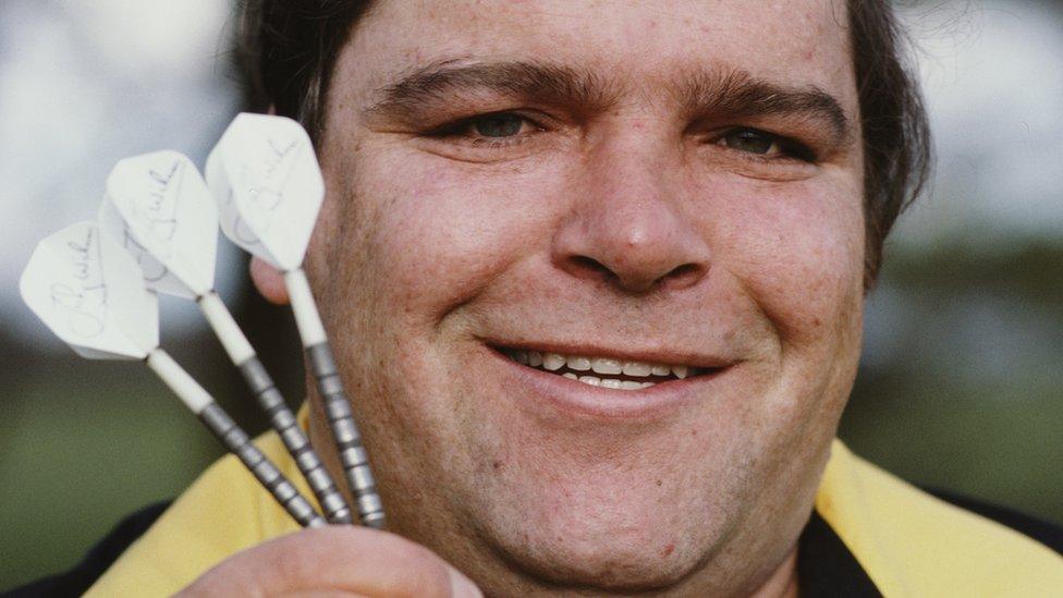 Portrait of Jocky Wilson of Scotland during the Embassy World Professional Darts Championship on 4th January 1983 at Stoke-on-Trent, Great Britain. (Photo by Adrian Murrell/Getty Images)