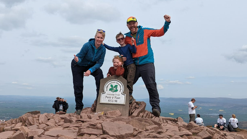 Cian was joined on the final peak by his dad, Chris, mum, Susan, and four-year-old brother, Ronan