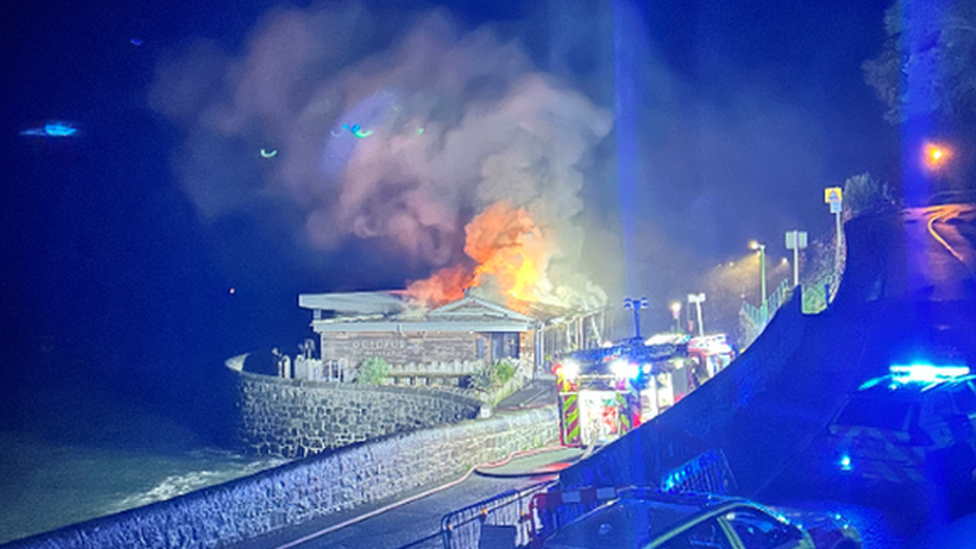 A fire at a restaurant in Guernsey