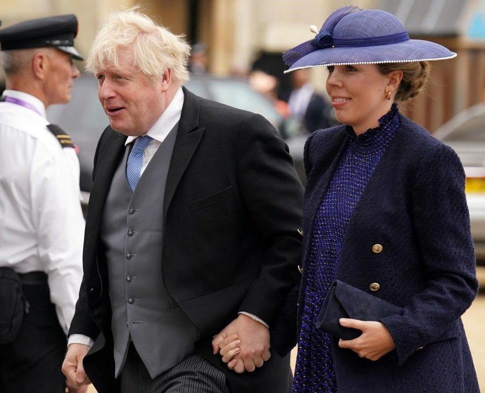 Former prime minister Boris Johnson and his wife Carrie