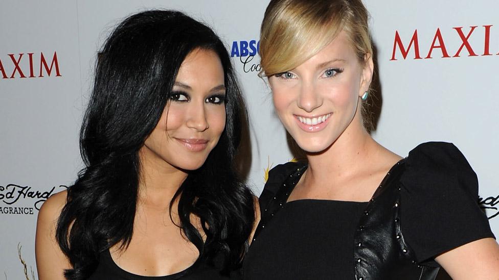 Naya Rivera (left) and Heather Morris in 2010