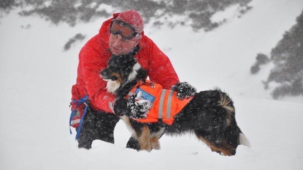 John and Skye in the snow