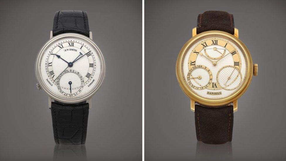 The Millenium (left) and Anniversary watches made by Roger Smith and George Daniels