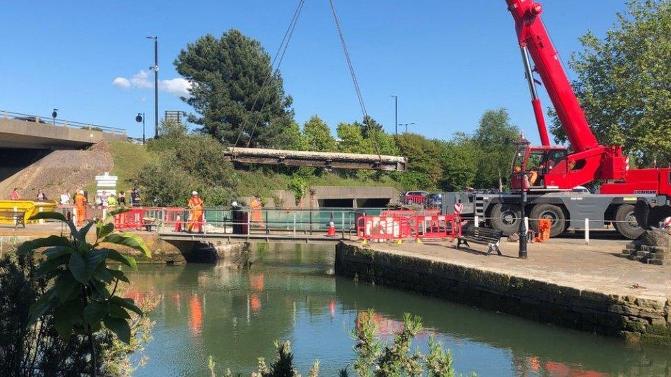 Medina Quay Bridge being replaced