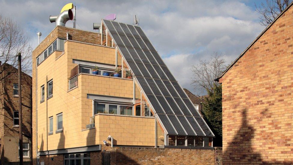 New housing with solar panels