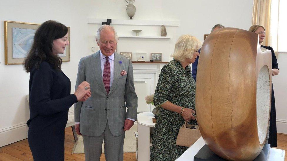 King Charles III and Queen Camilla at the Barbara Hepworth museum in St Ives, Cornwall