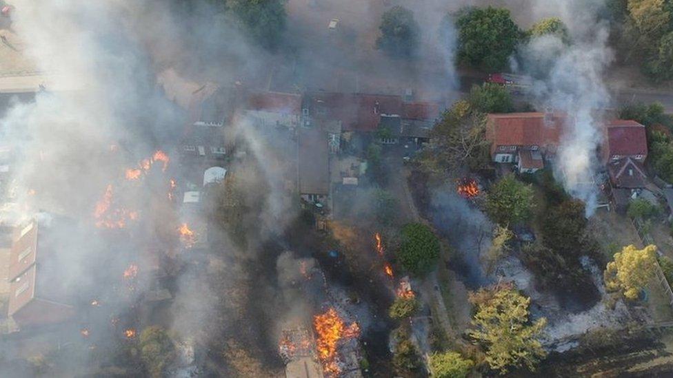 Fire at Ashill, Norfolk