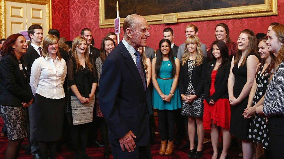 Duke of Edinburgh at an award event