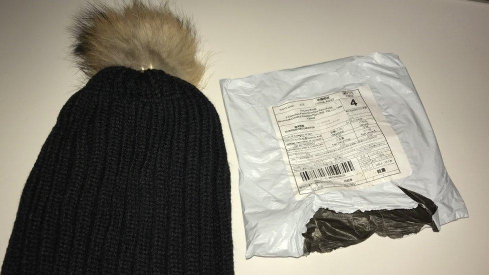 Bobble hat and packaging