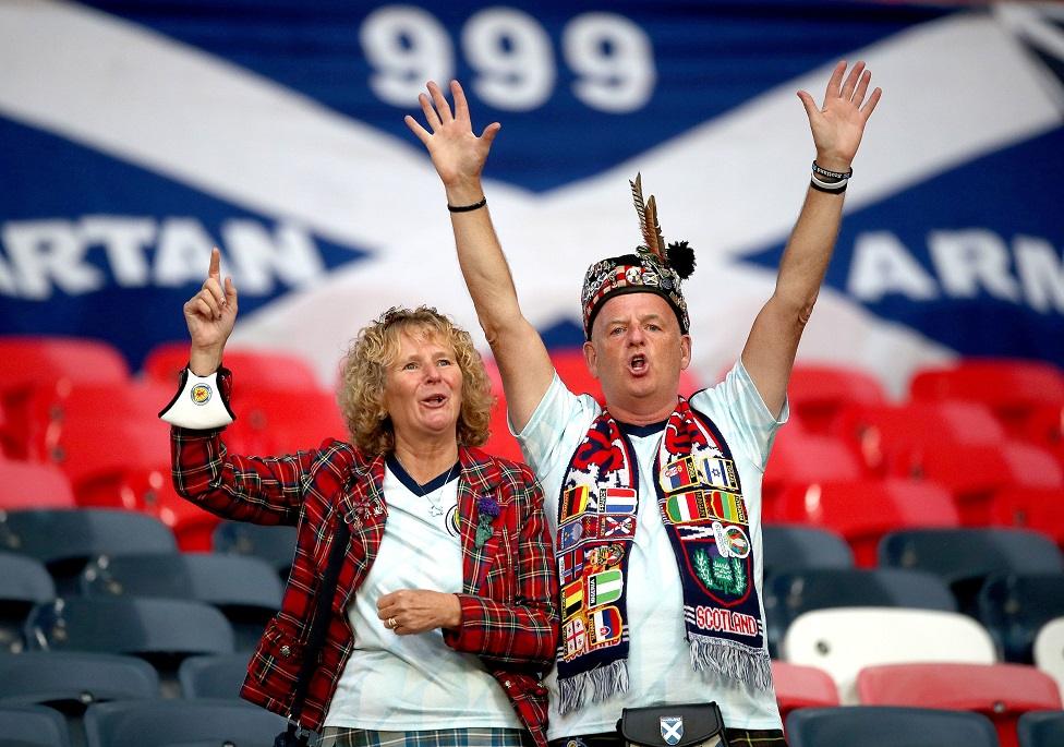 Fans in Wembley