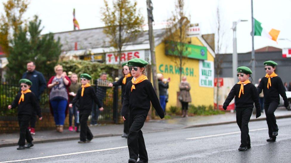 Memorial march in west Belfast on Sunday 13 November