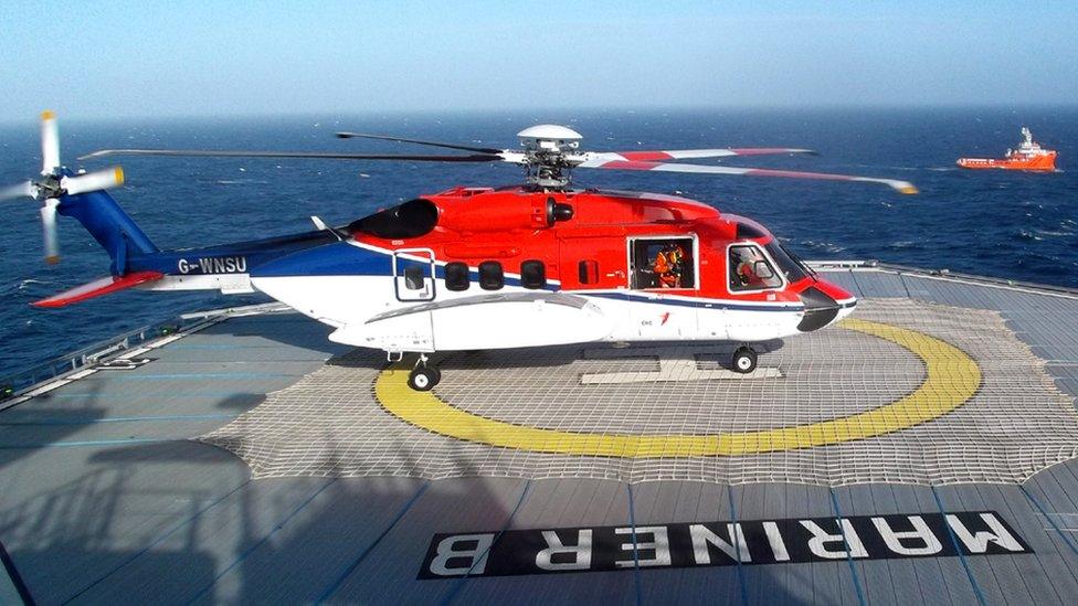 CHC helicopter on Mariner platform