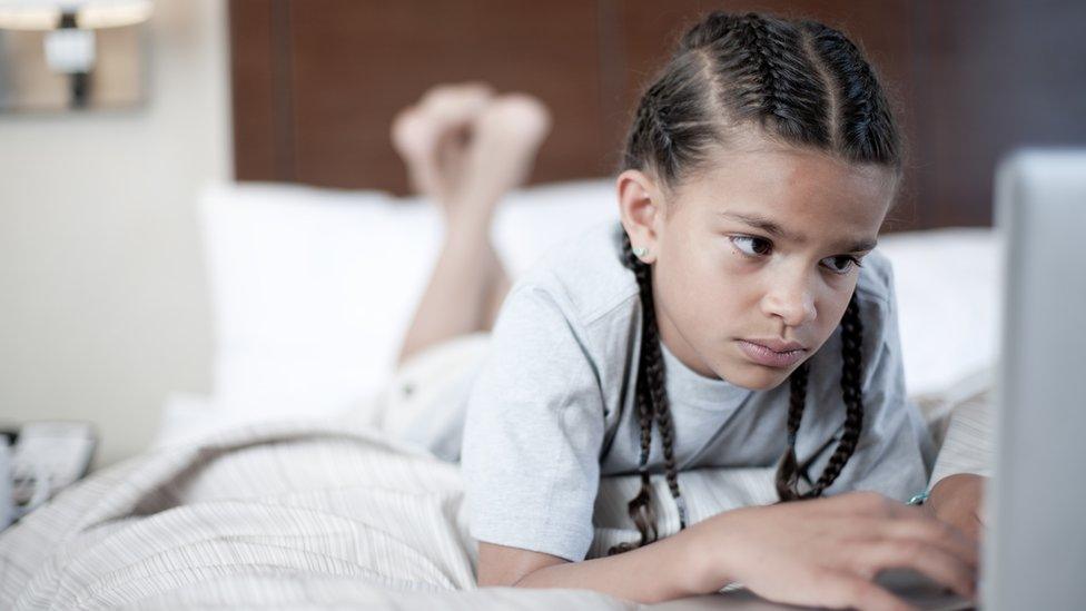 girl at computer