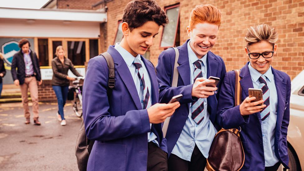 Pupils in school uniform