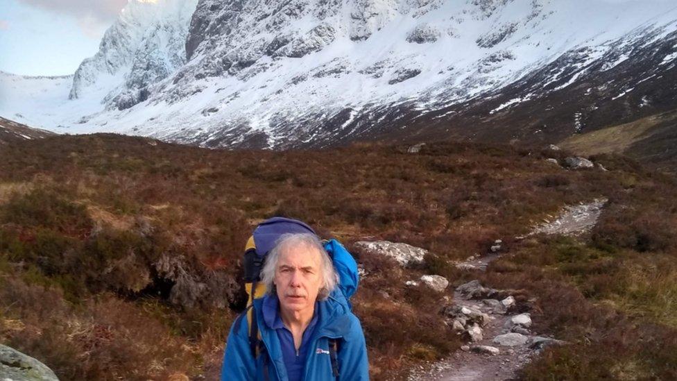 Caradog Jones standing in front of Ben Nevis