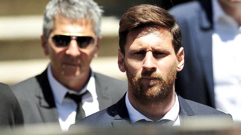 Lionel Messi and his father, Jorge Horacio Messi