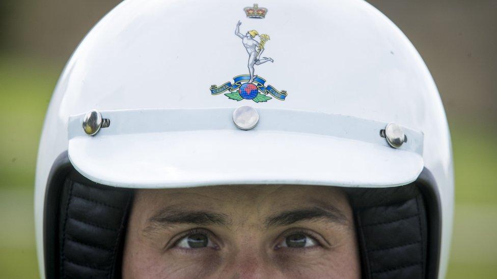 Cpl Paul Day of the British Army's White Helmets