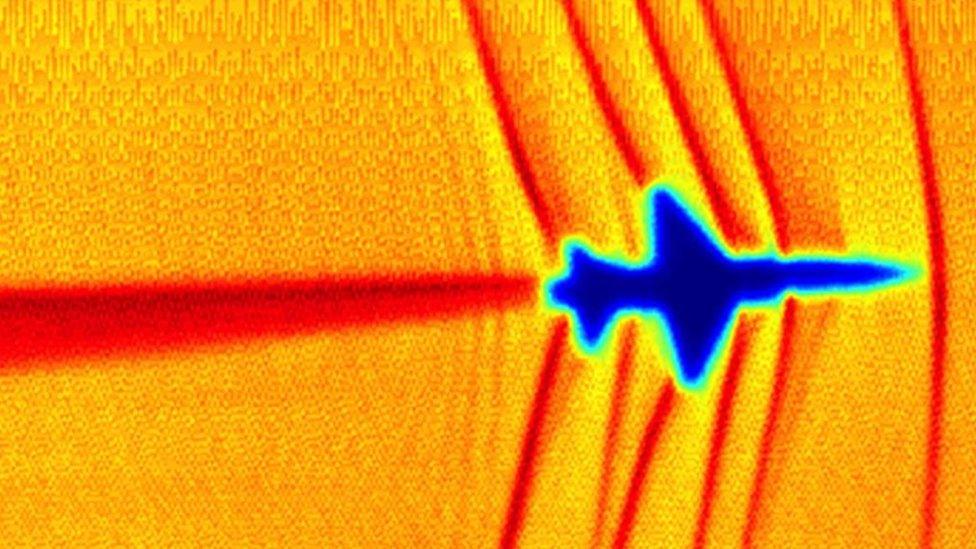 Supersonic shock waves of a T-38C aircraft