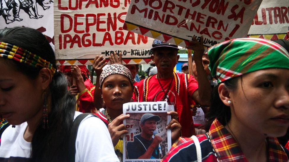 Lumad people protest in 2016