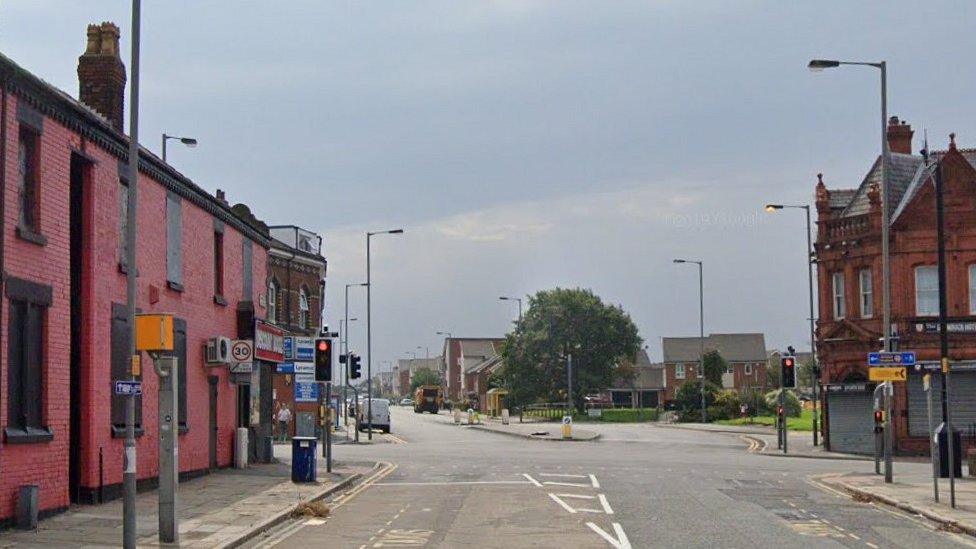 junction of Sleepers Hill and Walton Breck Road