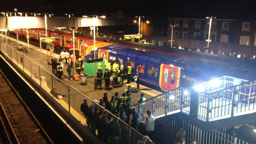 Emergency services at Twickenham station