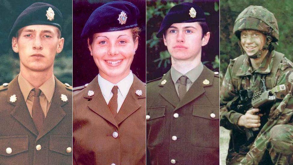 Privates Sean Benton, Cheryl James, Geoff Gray and James Collinson died between 1995 and 2002 at Deepcut barracks