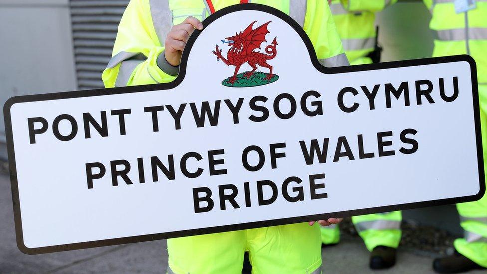 Prince of Wales Bridge sign