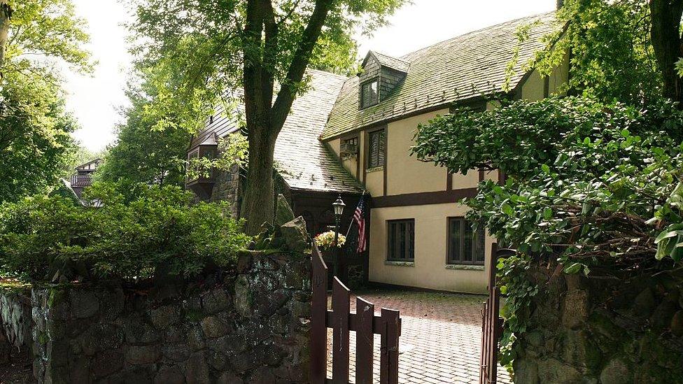 House in Longfellow Avenue, Todt Hill, Staten Island used as the main Corleone family residence in The Godfather