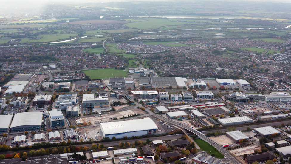 Aerial of estate