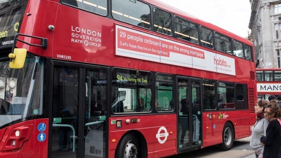 Advert on bus