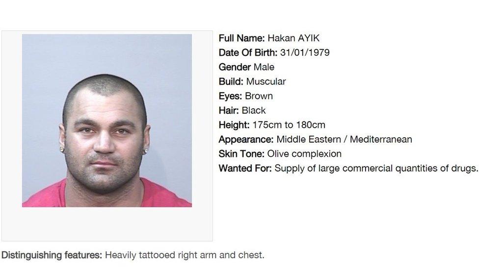 Screenshot of website shows his details listed on Most Wanted list entry on NSW website