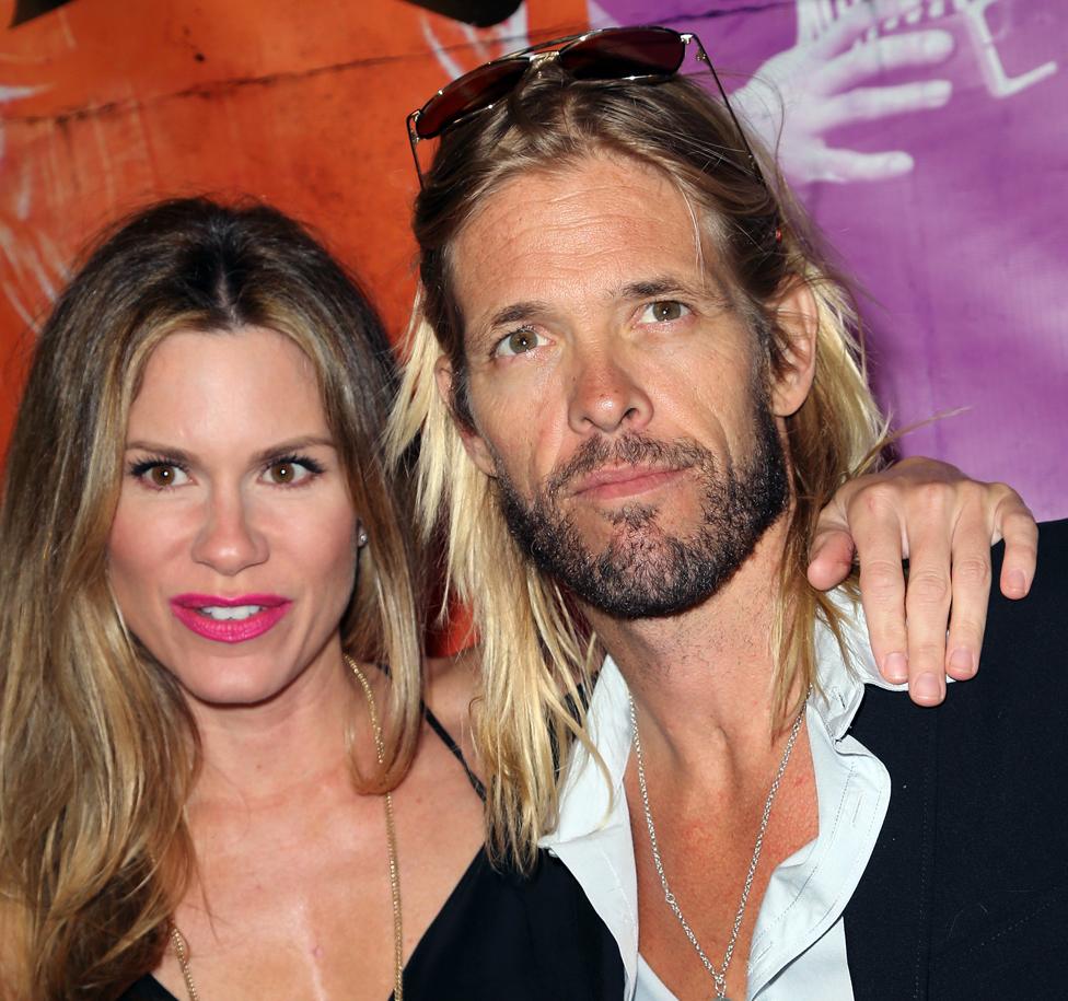 Foo Fighters drummer Taylor Hawkins and wife Alison Hawkins on October 1, 2013