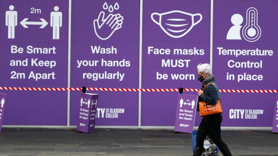 Woman walking in Glasgow