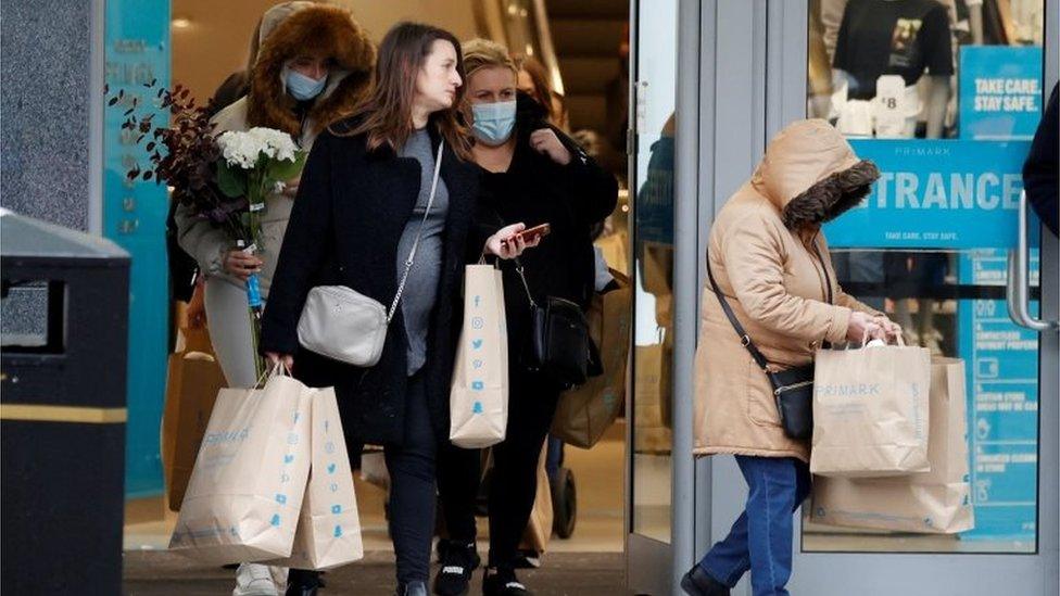 Shoppers in Liverpool