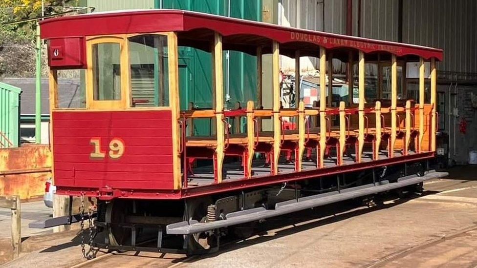 The restored number 19 tram