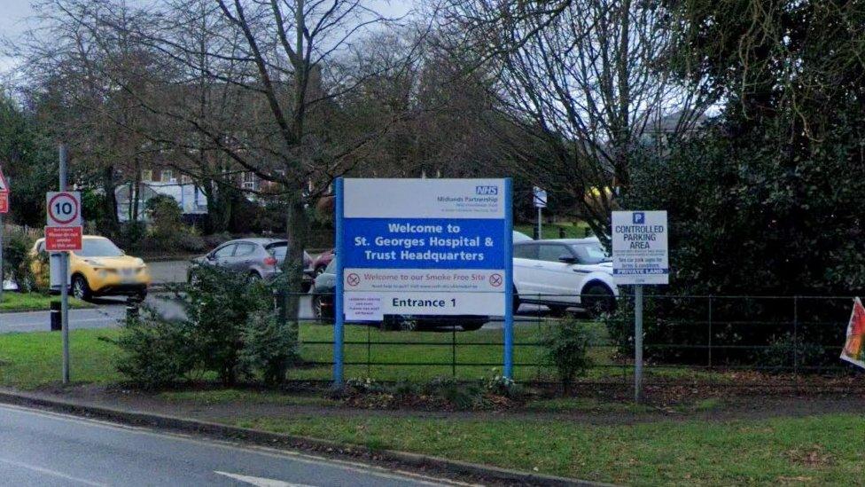 Entrance to The Midlands Partnership NHS Trust headquarters