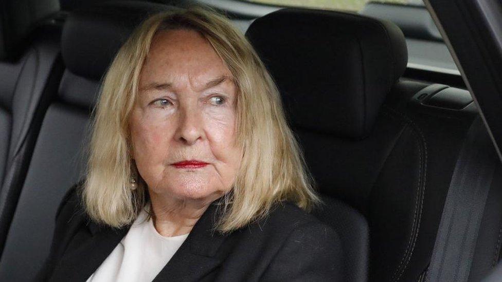 June Steenkamp arriving at Atteridgeville prison outside Pretoria, 31 March 2023