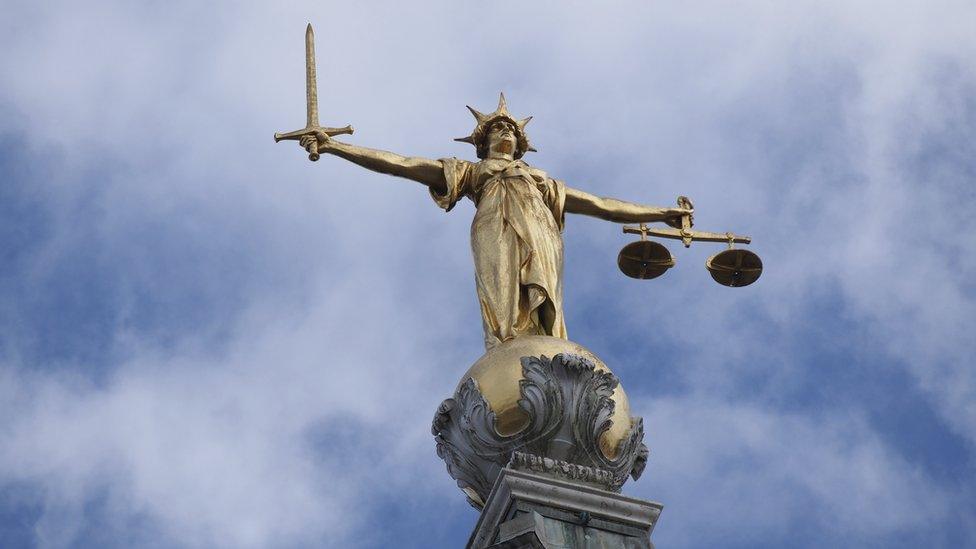 Statue of Justice at the Old Bailey