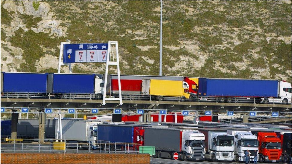 Lorries at Dover