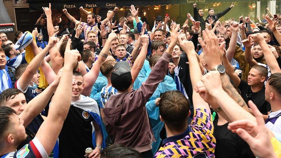 Scotland fans celebrate