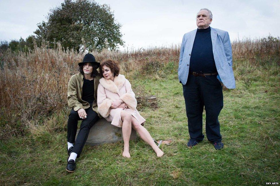 Joseph Fiennes as Michael Jackson, Stockard Channing as Elizabeth Taylor and Brian Cox as Marlon Brando