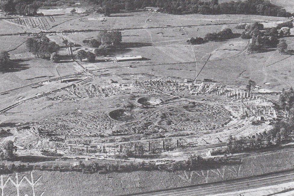 The site as Wembley was beginning to be built