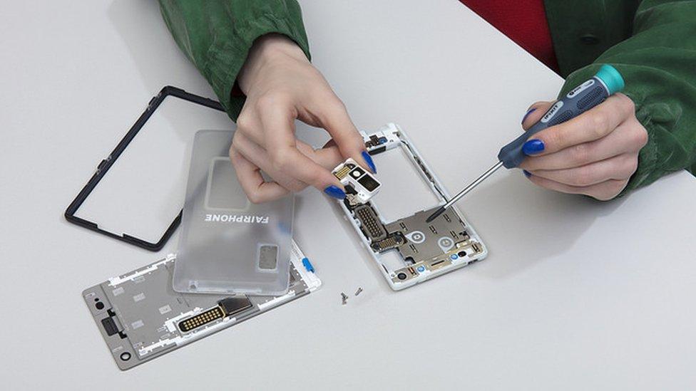 Fairphone being assembled