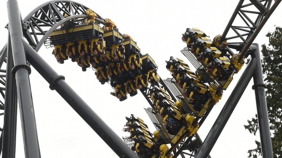 First riders on Smiler ride